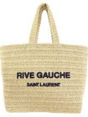 Saint Laurent Rive Gauche Raffia Tote